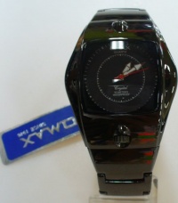 Omax Quartz Men Watches Black Case with Black Dial