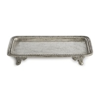 In a nod toward old-world inspiration, talented Italian artisans carefully craft this Arte Italica tray by hand from the highest-quality pewter and glass. It's enhanced with a delicate pattern reminiscent of vintage lace.