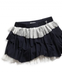 GUESS Kids Girls Little Girl Tiered Skirt with Lace, MULTICOLORED (3T)