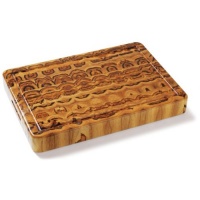 Proteak Teak Cutting Board Rectangle 20-by-14-by-2-1/2-Inch Hand Grip and Juice Canal, End Grain