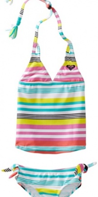 Roxy Kids Girls 2-6X Binded Tiki Shades Of Summer Print Tri Tank, Moroccan Mint, 4