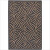 Couristan 1514/0121 Recife Zebra Black/Cocoa Runner Rug, 3-Feet 9-Inch by 5-Feet 5-Inch