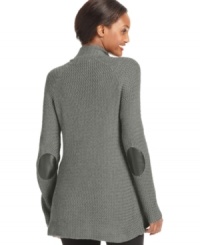 Look smart with Grace Elements' elbow-patch sweater--collegiate-inspired style with a luxe textured knit!