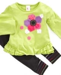 Adorable top with an an oversized flower by First Impressions.