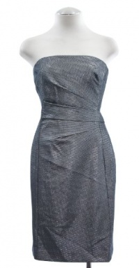 Ralph Lauren Silver Metallic Sheath Dress 12