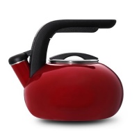 KitchenAid Teakettle 1-1/2-Quart Porcelain Enamel on Steel Curling Kettle , Red