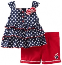 Kids Headquarters Baby-Girls Infant Short Set, Navy/Red, 12 Months