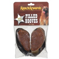 Ranch Rewards 4 to 4-1/2-Inch Filled Hooves Dog Treat, Pork, 2-Pack