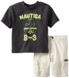 Nautica Baby-Boys Infant Marine Supplies Short Set, Carbon, 24 Months