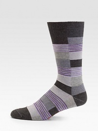 Statement socks shaped in a rich cotton-blend with substantial stretch.Mid-calf height62% cotton/37% nylon/1% spandexMachine washMade in Italy