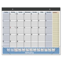 AT-A-GLANCE QuickNotes Recycled Desk Pad, 22 x 17 Inches, Blue/Yellow, 2013 (SK700-00)