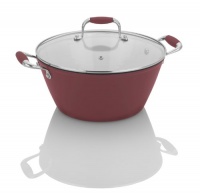 Fagor Michelle B. 5-Qt. Cast Iron Lite Soup Pot, Red