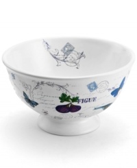 Ripe for the table, the Antique Countryside Fig cereal bowl exudes charm with colorful nature scenes in traditional white stoneware. Complements Italian Countryside and Antique White dinnerware, also by Mikasa.