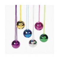 12 Plastic Disco Ball Necklaces Party Favors