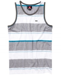 Follow the lines for a streetwise warm-weather look. This Quiksilver tank goes everywhere you do.