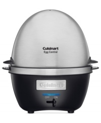 Get egged on. Cooking up to 10 hard-boiled breakfast favorites at a time, this egg cooker mans the morning shift. Add a bit of new flavor to the early hours with an included omelet tray or use this countertop essential to perfectly poach four eggs at once. 3-year warranty. Model CCEC10.