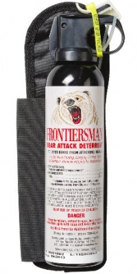 SABRE FRONTIERSMAN Bear Attack Deterrent with Hip Holster - Maximum Strength & Maximum Range - 35 Feet (9.2 oz)