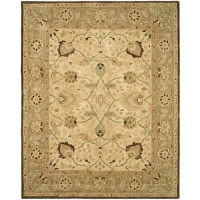 Safavieh Anatolia Collection Handmade Hand-Spun Wool Area Rug, 4 by 6-Feet, Ivory/Brown