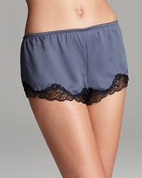 The short on sophistication: These silky sleep shorts from Calvin Klein Underwear are embellished with delicate lace trim.