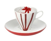 Mikasa Pure Red fine china coffee cup and saucer