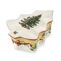 Spode Christmas Tree 2012 Annual Edition Tree Shaped Covered Box