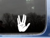 Live Long and Prosper - 3 3/4 x 5- funny Spock hand die cut vinyl decal / sticker for window, truck, car, laptop or ipad (NOT PRINTED)