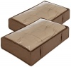 Whitmor 6924-130-2-CHOC Fashion Colors Collection Underbed Bag, Chocolate, Set of 2