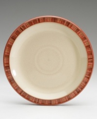 Warm, natural colors and a retro feel combine in this decidedly modern dinner plate. Safe for use in the microwave, freezer, oven and dishwasher. From Denby's collection of dinnerware and dishes.