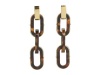 Michael Kors Tortoise Jet Set Interlocking Link Drop Earrings