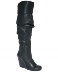 Jessica Simpson's Pasha wedge boots are ultra tall with a slouchy vamp and a perfect wedge heel. Everything you need, all in one awesome shoe.