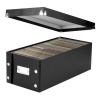 Ideastream Snap-N-Store DVD Storage Box, Holds up to 26 DVDs, Glossy Black with Chrome Accents (SNS01524)