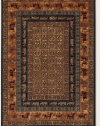 Couristan 1660/3066 OLD WORLD CLASSICS Pazyrk 54-Inch by 78-Inch Wool Area Rug, Burnished Rust