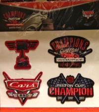 CALIFORINA ADVENTURE Cars Land Champions Custom Speed Shop Patches- Disney Parks Exclusive & Limited Availability