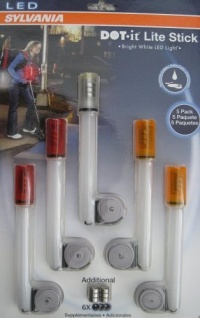 Sylvania DOT-it LED Lite Stick, 5 Pack with 6 Bonus Batteries