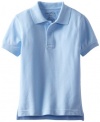 Nautica Boys 2-7 Short Sleeve Pique Polo, Light Blue, Medium