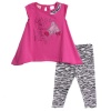 Babytogs Baby-girls Infant Sharkbite Hem Tee With Zebra Printed Legging