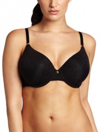 Natori Women's Sheer Jacquard Full Fit Contour Underwire Bra, Black, 34B