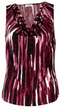 Calvin Klein Women's Cowl Neck Sleeveless Blouse Small Claret [Apparel]