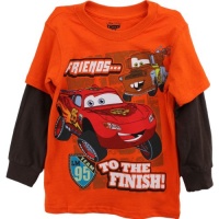 Disney Cars Friends... Orange LS T-Shirt w/ Knit Cuffs 2T-4T