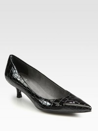 Embossed patent leather classics on demure kitten heels for maximum versatility.Self-covered heel, 1¾ (40mm)Patent leather upperUltrasuede liningPadded insoleLeather soleMade in Spain