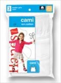 Hanes Toddler Girls Undervest 3 Pack White