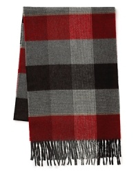 This polished scarf adds distinction to your attire with a large check pattern that's complemented by just the right amount of color. A cold weather essential from The Men's Store at Bloomingdale's.