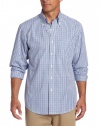 IZOD Men's Long Sleeve Essential Tattersail Button Down Shirt