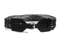 Style & Co Women's Black Open Weave Wide Belt