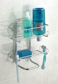 InterDesign Classico Suction Shower Shelves, Chrome