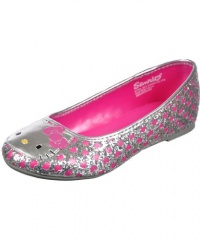 Hello Kitty Sydney Ballet Flat (Little Kid),Silver,3 M US Little Kid