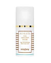 Continuing the anti-free radical action of Sunleÿa Age Minimizing Sun Protection SPF 15, Sunleÿa Age Minimizing After-Sun Care has been formulated to repair skin stressed by sun exposure, prevent the external signs of skin aging, and prepare perfectly for sun exposure the next day.Instantly soothed, refreshed and lastingly rehydrated, your skin will be visibly smoother and more luminous. Your tan is even and lasts longer. Easily applied, silky, non-greasy and non-sticky cream.