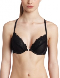 Calvin Klein Women's Racerback Lace Bra, Black, 34B