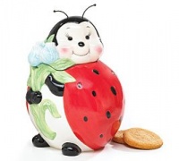 Adorable Ladybug Cookie Jar/Food Storage For Kitchen Decor And Collections