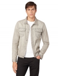 A denim jacket is a must-have, and this style by Calvin Klein Jeans will have you looking classic and cool.